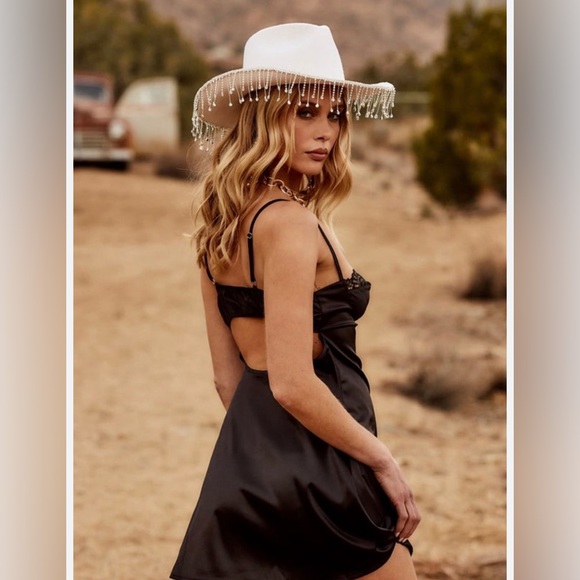 12th Tribe Black Candace slip Dress, MED NWT - Picture 2 of 2